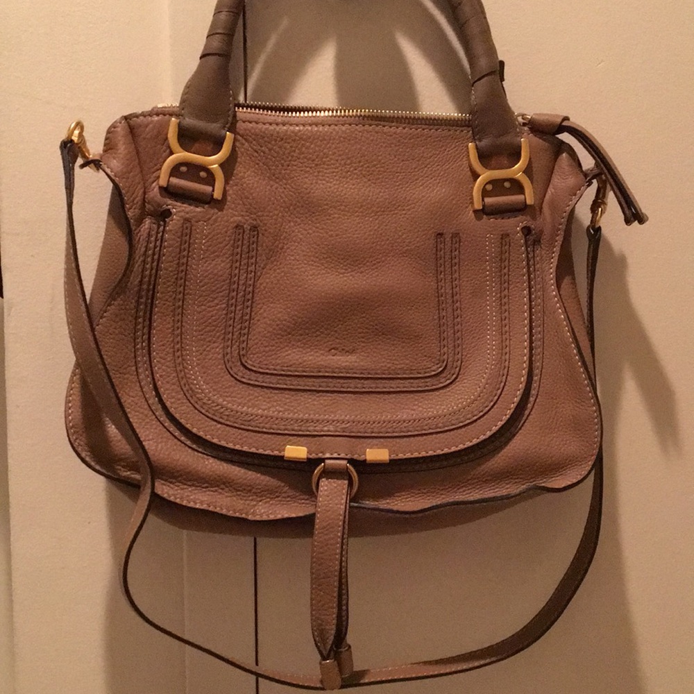Chloe Marcie Medium Satchel Bag Nut